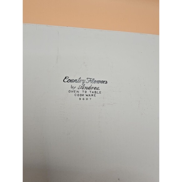 Country Flowers By Andrea Oven To Table Cookware 9607 10.5”X 8”x2" Baking Dish - Picture 8 of 8